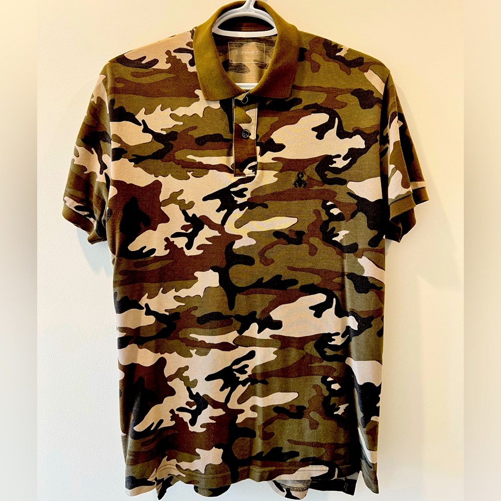 Sophnet Japanese camo polo L